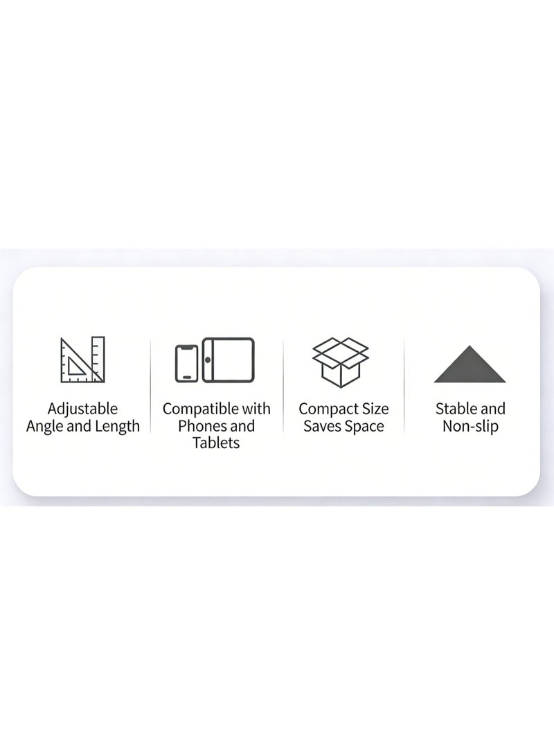 Foldable Retractable Phone & Tablet Stand - Portable Desktop Holder For Live Streaming And Hands-Free Use - Image 4